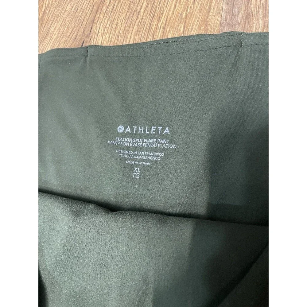 Athleta Elation Split Flare Pant Black High Rise Yoga Leggings